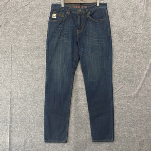 Cinch Jesse Jeans Mens 32 x 32 Blue Dark Wash Slim Straight Western Cowboy Rodeo